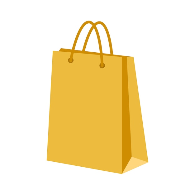 paper shopping bag illustration flat icon