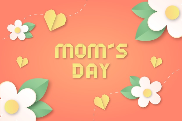 Paper style mothers day background