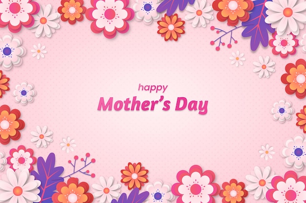 Paper style mothers day background