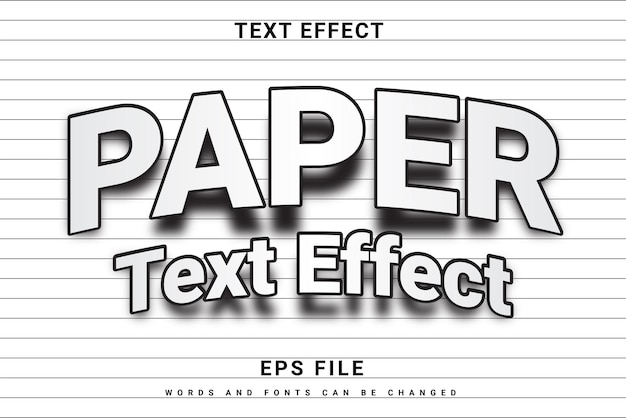 Paper style text effect