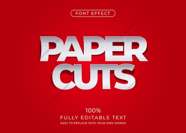 Paper text effect. Editable font style