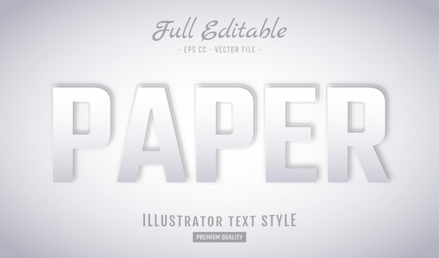 Paper Text Style Effect Premium