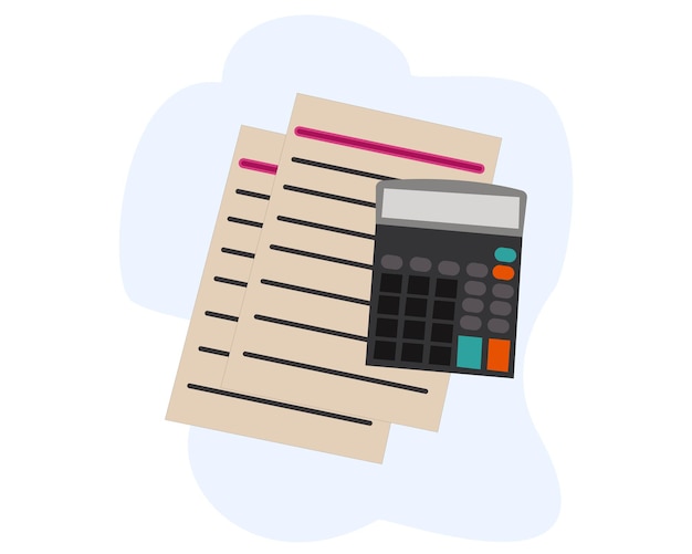 papper document and calculator icon business icon