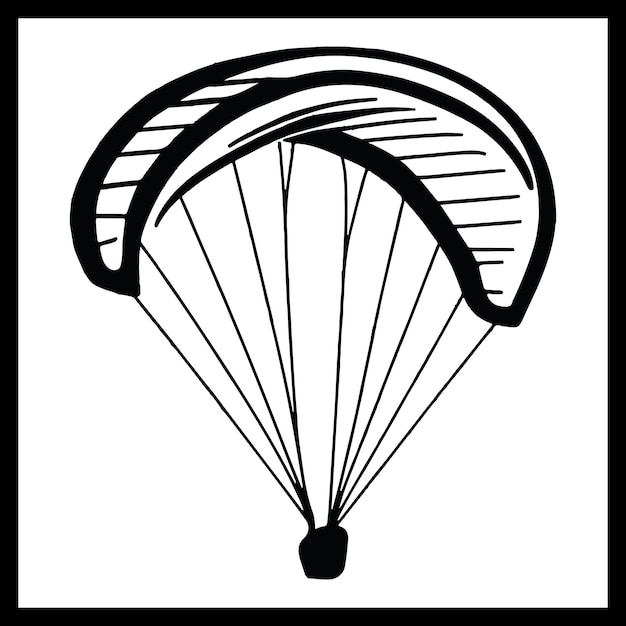 Paraglider silhouette image