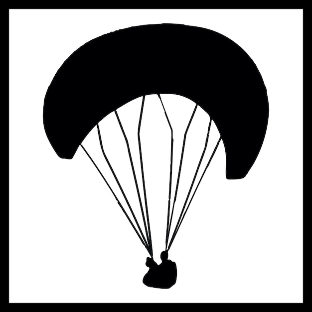 Paraglider silhouette image