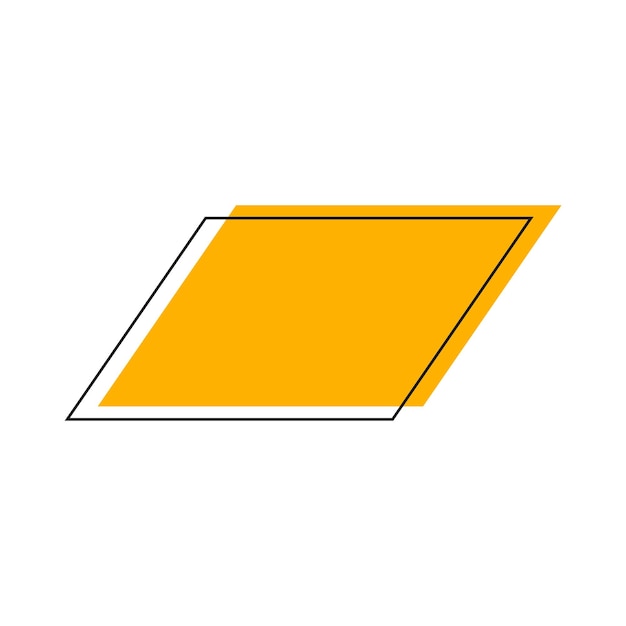 Parallelogram geometric icon