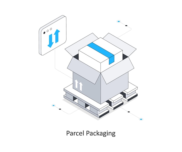 Parcel Packaging isometric stock illustration Eps 10 File stock illustration