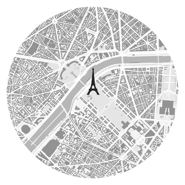 Paris Eiffel tower location map