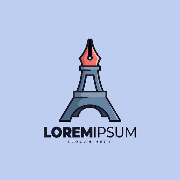 Paris pen logo template