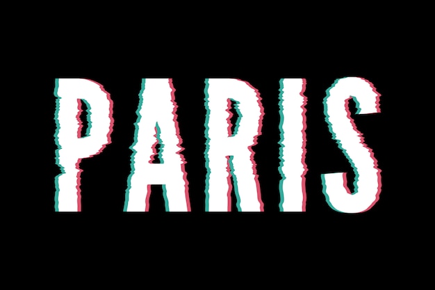 Paris typography slogan lettering