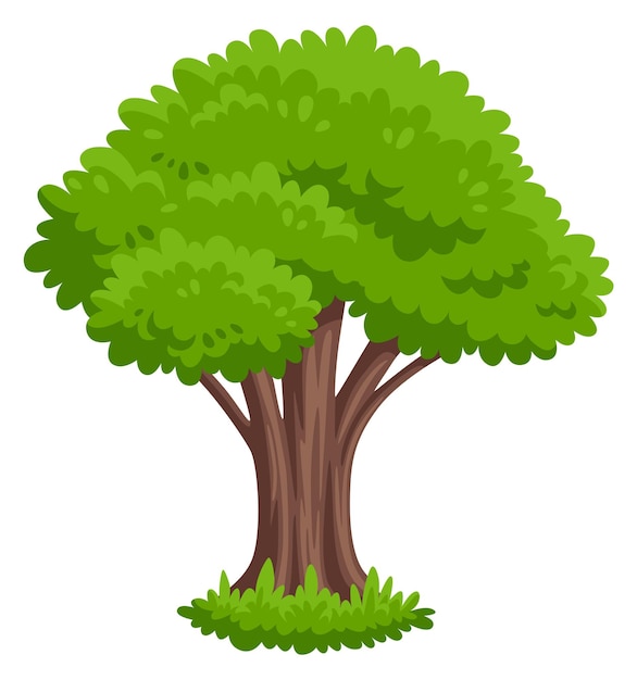 Park tree icon Cartoon forest game plant