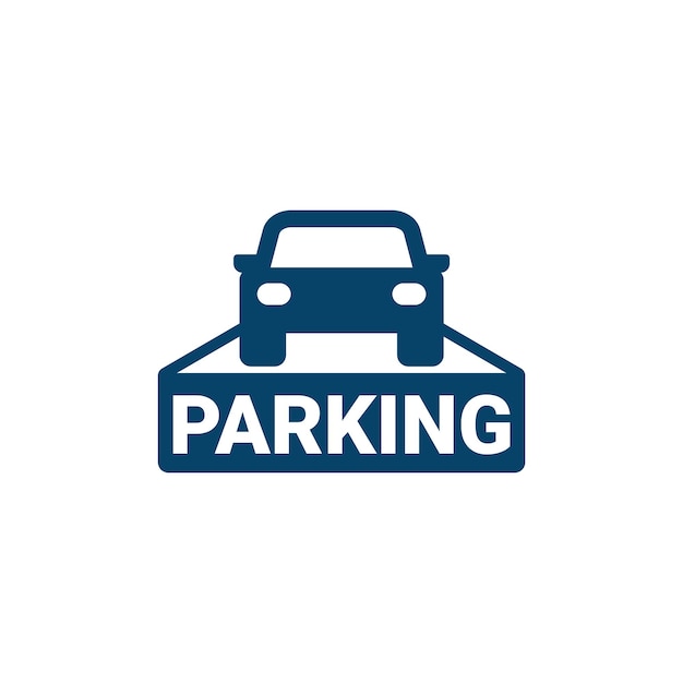 Parking car logo template design