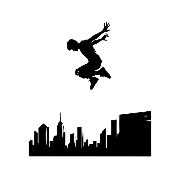 PARKOUR Silhouette Graphic Illustration