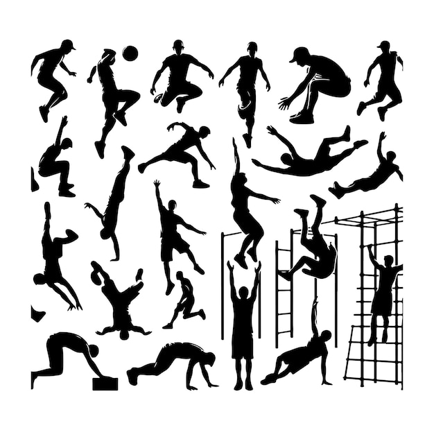 Parkour silhouette