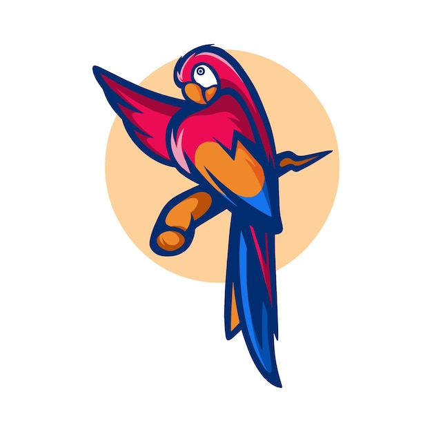 Parrot Bird Character Illustration