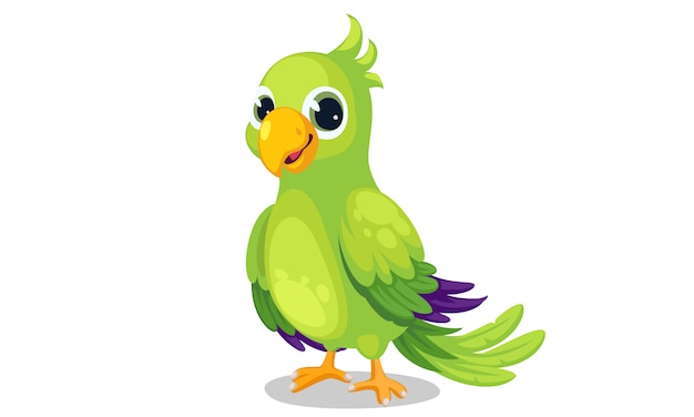 Parrot cartoon vector illustration