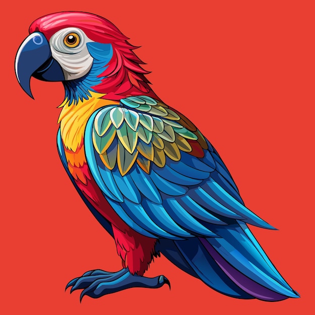 Vector parrot clipart vector illustration