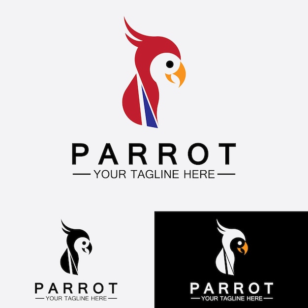 Parrot Logo Design Vector Template