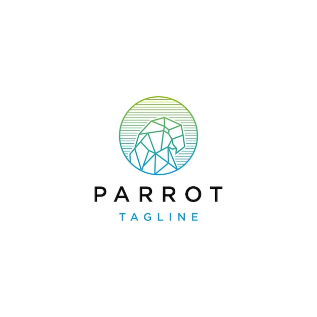 Parrot logo vector icon design template