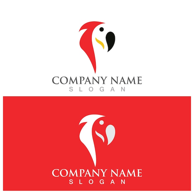 Parrot logo and vector template