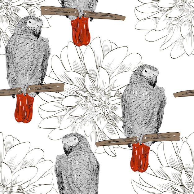 Parrot Seamless pattern