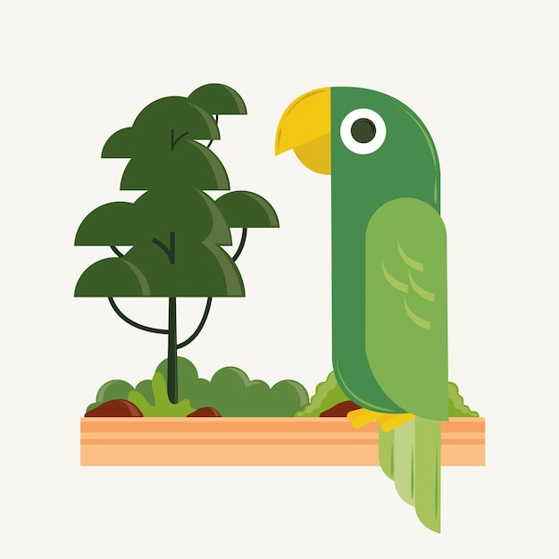 Parrot and tree