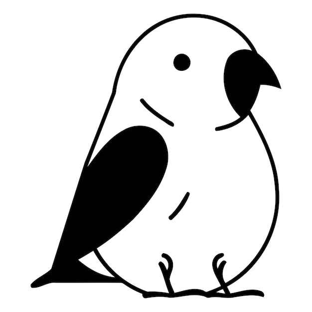 Parrot vector illustration Cute parrot flat style design