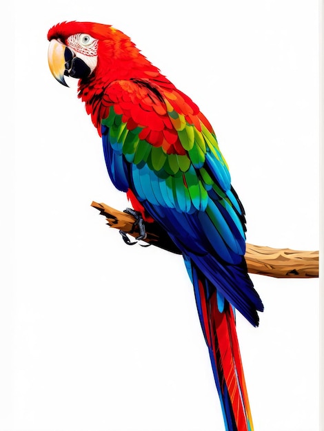 parrot on a white background parrot background