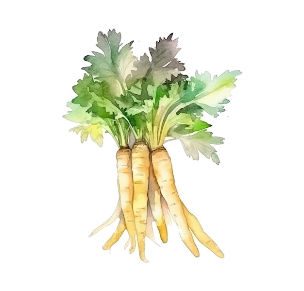 Parsnip watercolor paint