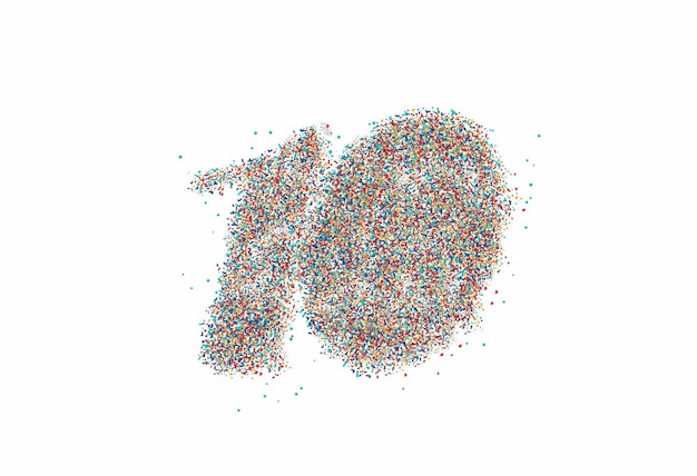 Particle number 10 on the circle text vector Vector Design.