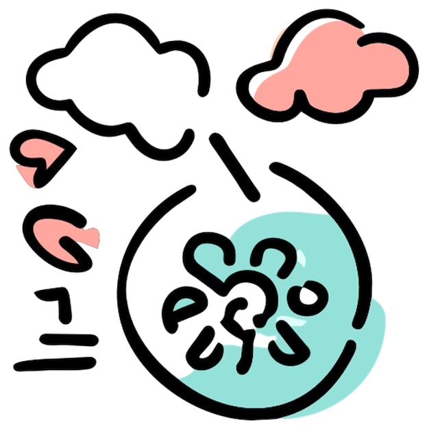 particle pollution defence icon doodle offset fill