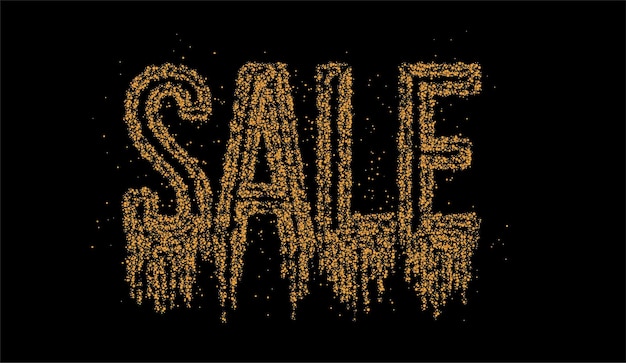 Particle Sale Text Made Modern Trendy Design Template. Vector design