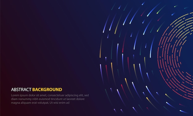 Particles swirling and spotlights circle digital background