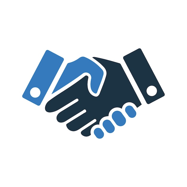 Partnership handshake icon Simple editable vector illustration