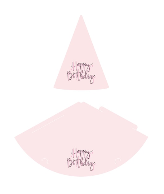 Party cap vector template Model Happy birthday