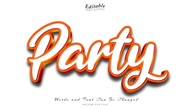 Party editable text effect