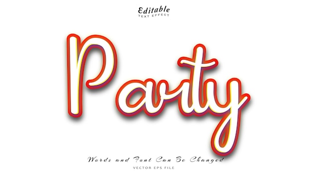 Party editable text effect