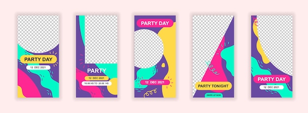 Party event social media banner template