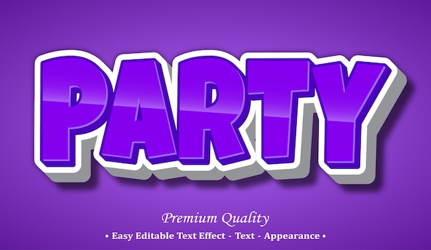 Party  font style effect