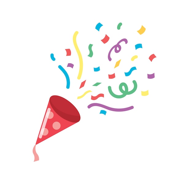 Party Icon. Confetti popper illustration