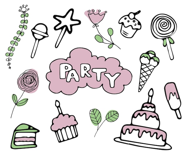 Party icons set