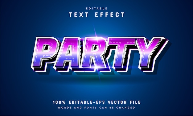 Party text, editable text retro style