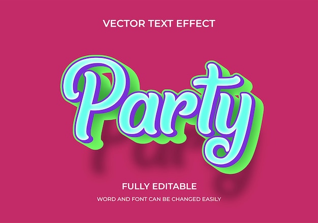 Party text effect style