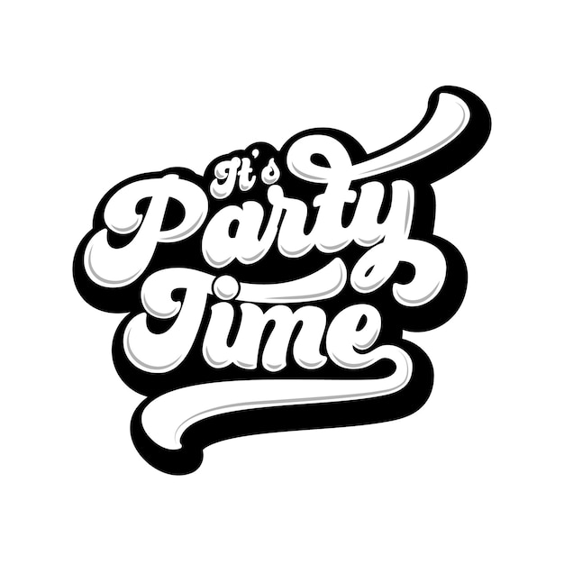 party time lettering background