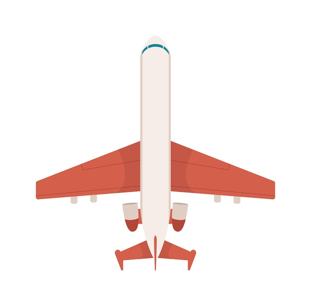 Passenger aircraft transport flat illustration