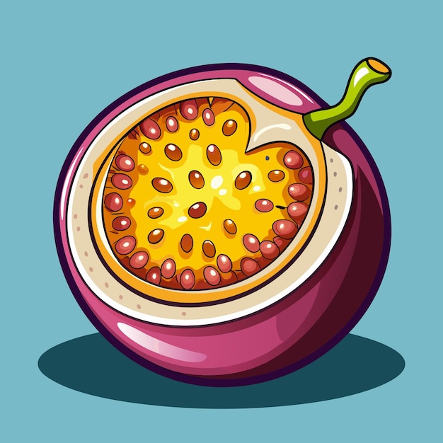 Vector passion fruit vector design illustration