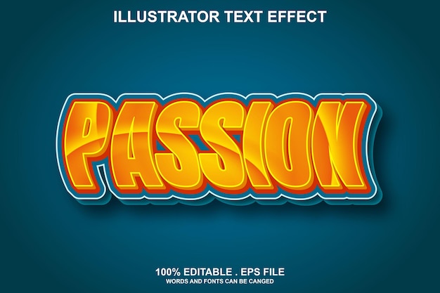 passion text effect editable