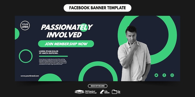 Passionately involved facebook banner template