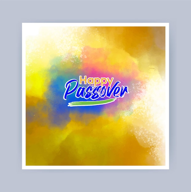 Passover, celebration mnemonic concept with watercolor background , Jewish Passover holiday