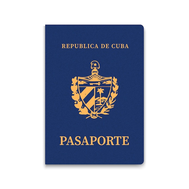 Passport of Cuba Citizen ID template Vector illustration